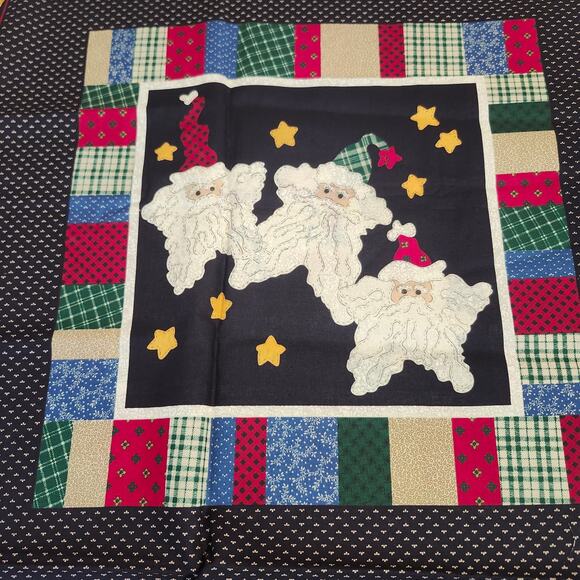 Leslie Beck Snowmen Santa Christmas 2 Pillow Fabric Panels VIP Print Cotton - Picture 4 of 10